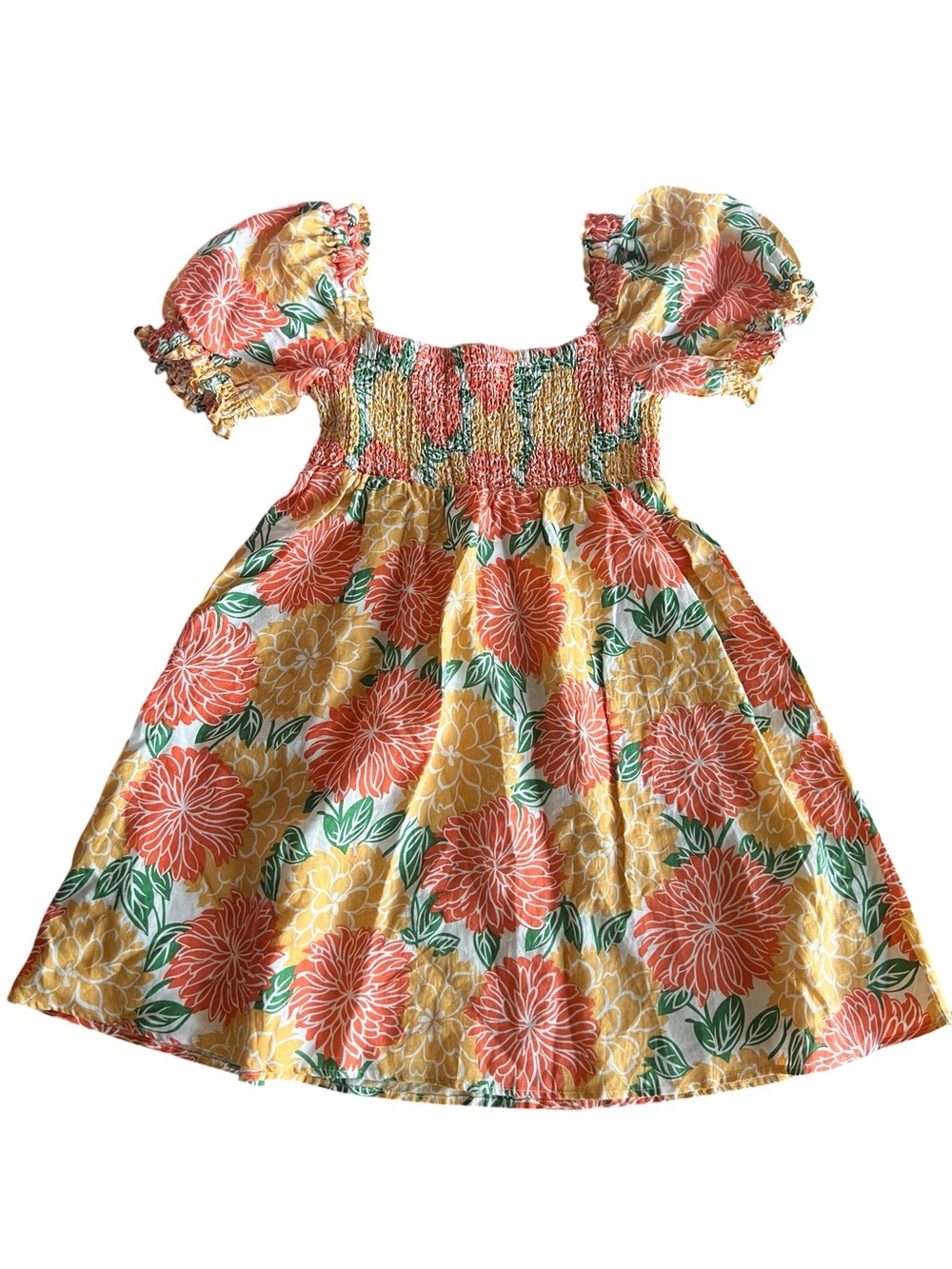 House of Harlow 1960 XS Floral Smock Mini Dress Puff Sleeve Cottagecore‎ Boho